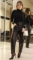 calça de couro animale basic