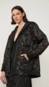 parka animale cutout flores com bolso