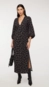 vestido midi animale ml malha est pois aro