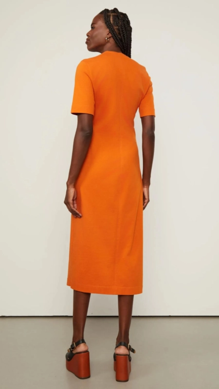 vestido midi animale entrelaço mc