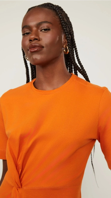 vestido midi animale entrelaço mc