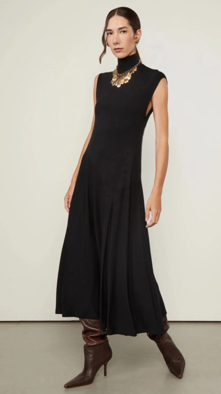 vestido midi animale mc