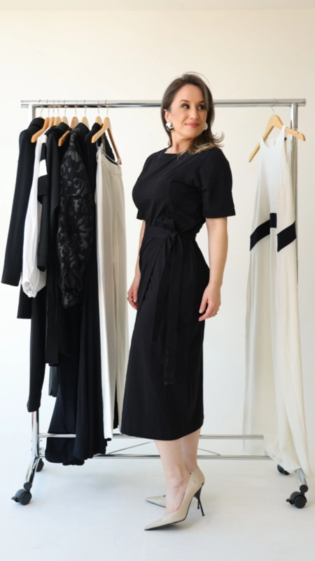 vestido midi animale malha pareo pesponto