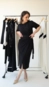 vestido midi animale malha pareo pesponto