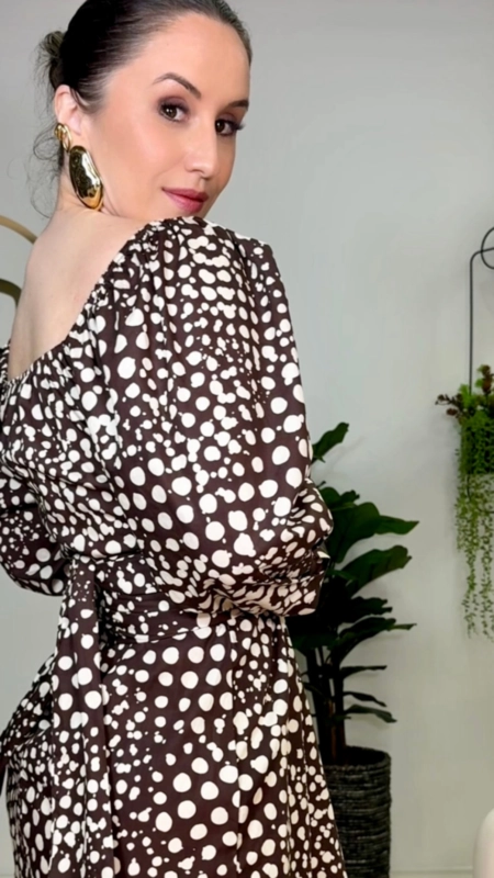 vestido curto animale est pois vitral