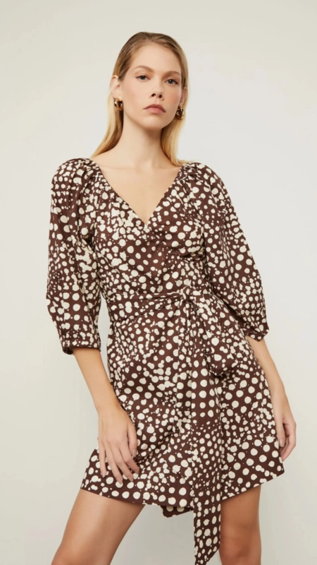 vestido curto animale est pois vitral
