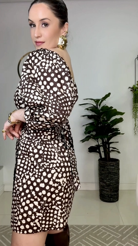 vestido curto animale est pois vitral