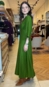 vestido midi meia manga acetinado forum