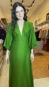 vestido midi meia manga acetinado forum