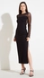 vestido midi ml detalhe tule forum