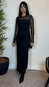 vestido midi ml detalhe tule forum