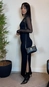 vestido midi ml detalhe tule forum