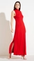 vestido longo malha sem manga gola alta forum