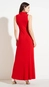 vestido longo malha sem manga gola alta forum