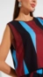 blusa sem manga visco estampada forum