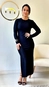 vestido midi animale decote gota veludo