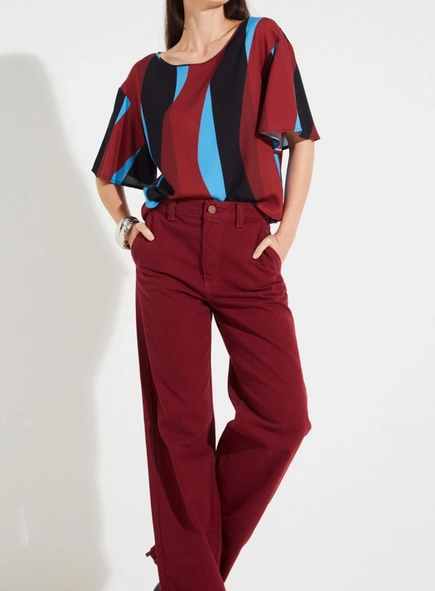 blusa visco estampada forum