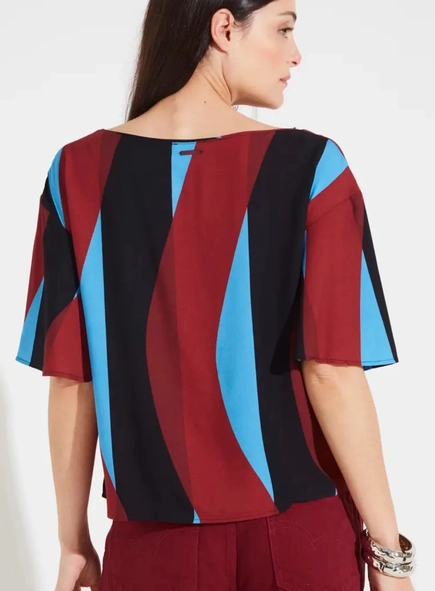 blusa visco estampada forum