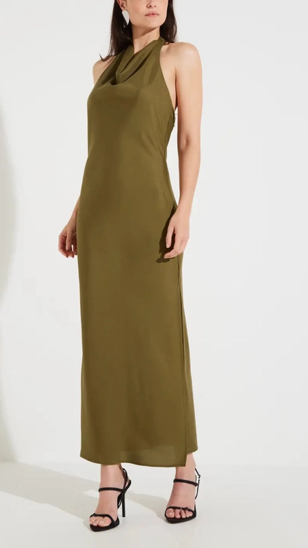 vestido longo frente única glow forum