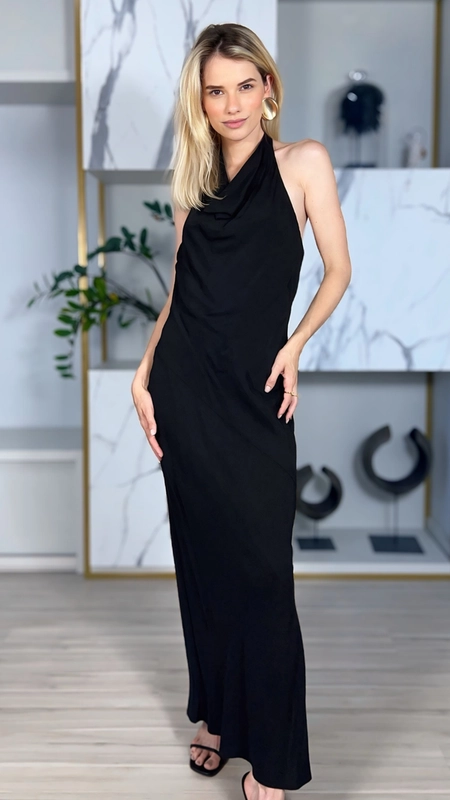 vestido longo frente única glow forum