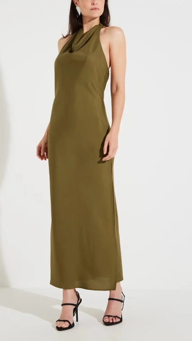 vestido longo frente única glow forum