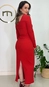 vestido midi ml canelado decote assimétrico forum