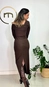 vestido midi ml canelado decote assimétrico forum