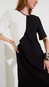 vestido midi mc crepe bicolor forum