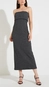 vestido midi sem alça elegance forum