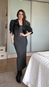 vestido midi sem alça elegance forum