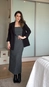 vestido midi sem alça elegance forum