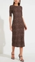 vestido midi mc estampado forum