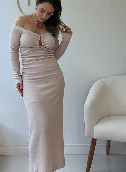 vestido longo malha ml martina