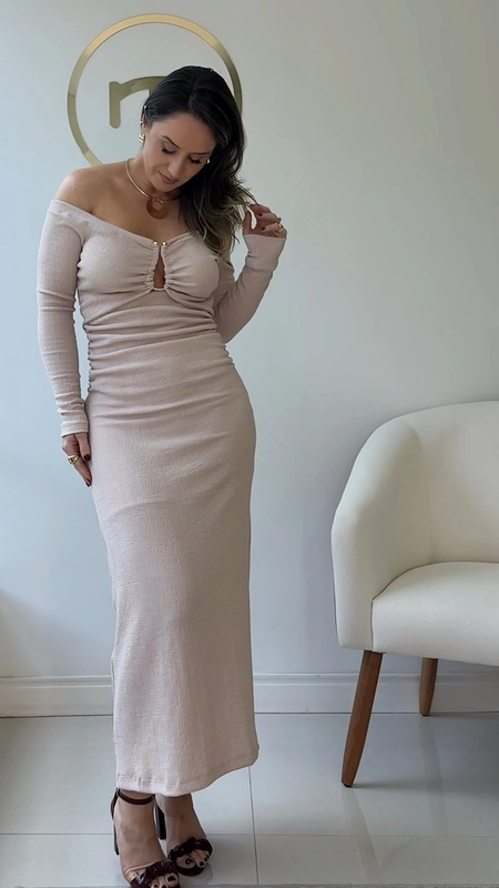 vestido longo malha ml martina