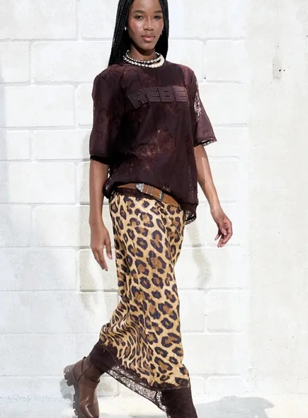 saia midi open jacquard luxury savage