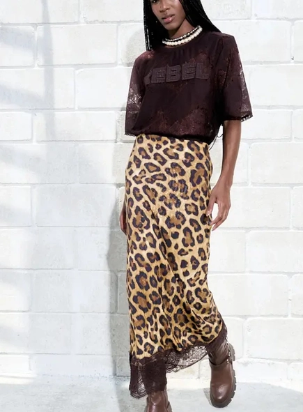 saia midi open jacquard luxury savage