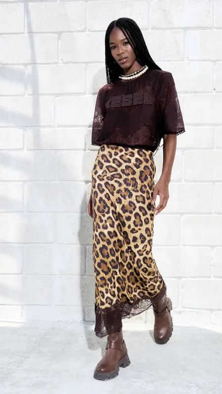 saia midi open jacquard luxury savage