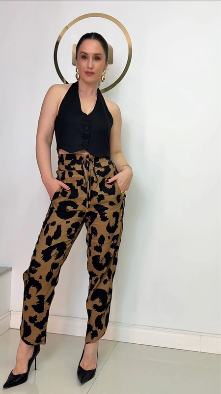 calça linho open savage