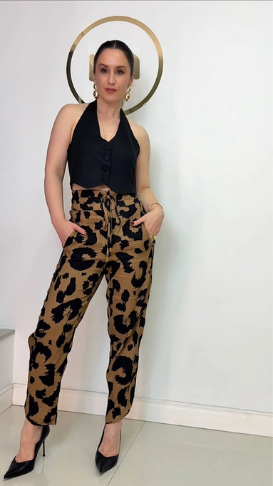 calça linho open savage