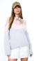 blusa tricot open detalhe telado