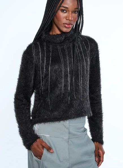 blusa tricot open correntes