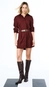 vestido open chemise curto com cinto