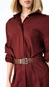 vestido open chemise curto com cinto