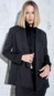 blazer open listrado malha