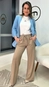 blazer linho open manga 3/4