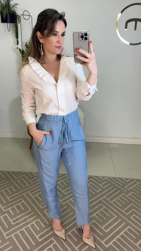 calça linho open sport