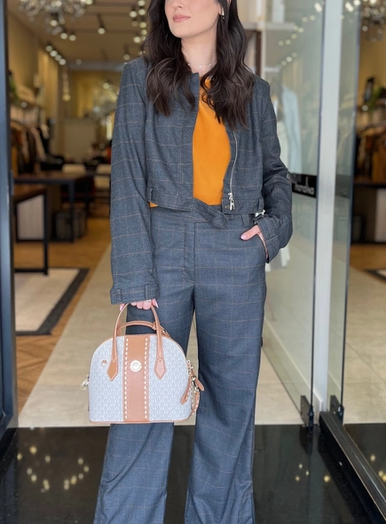 casaco open alfaiataria xadrez