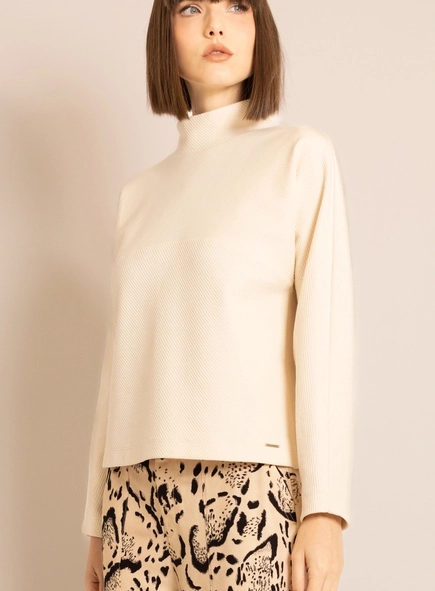 blusa aspen malha texturizada borda barroca