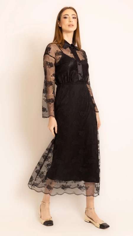 saia midi renda borda barroca