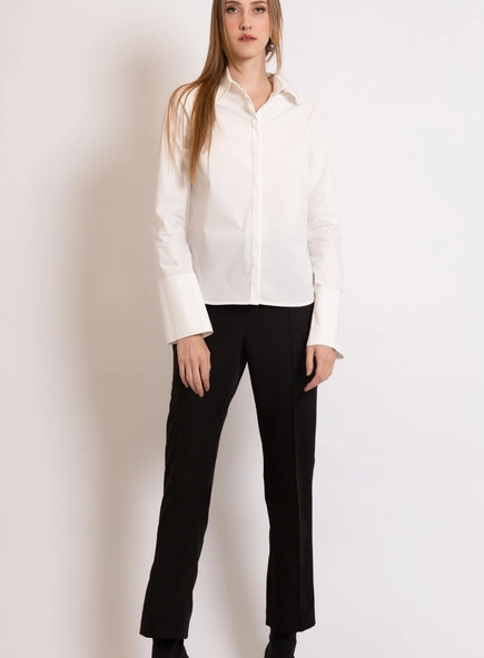 camisa tricoline básica borda barroca